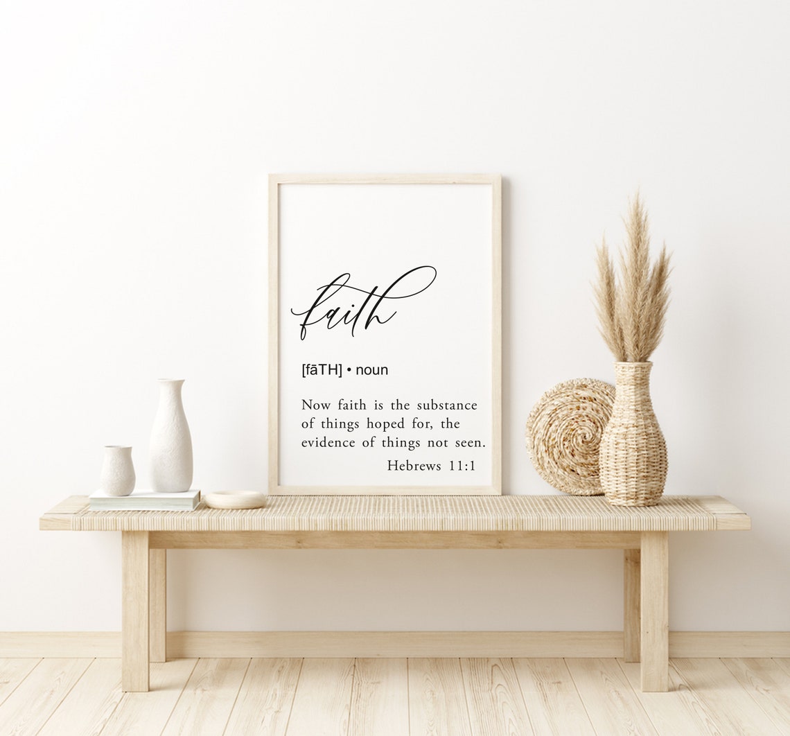 Faith Sign Wall Art Scripture Wall Art Farmhouse Decor Farmhouse Wall Decor Bible Quote Wall Decor - Image 2
