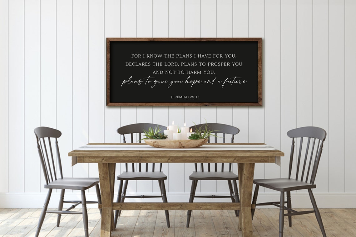 For I Know The Plans I Have For You Sign Scripture Sign Jeremiah 2911 Sign Wood Sign Scripture Wall Decor Bible Verse Sign - Image 3