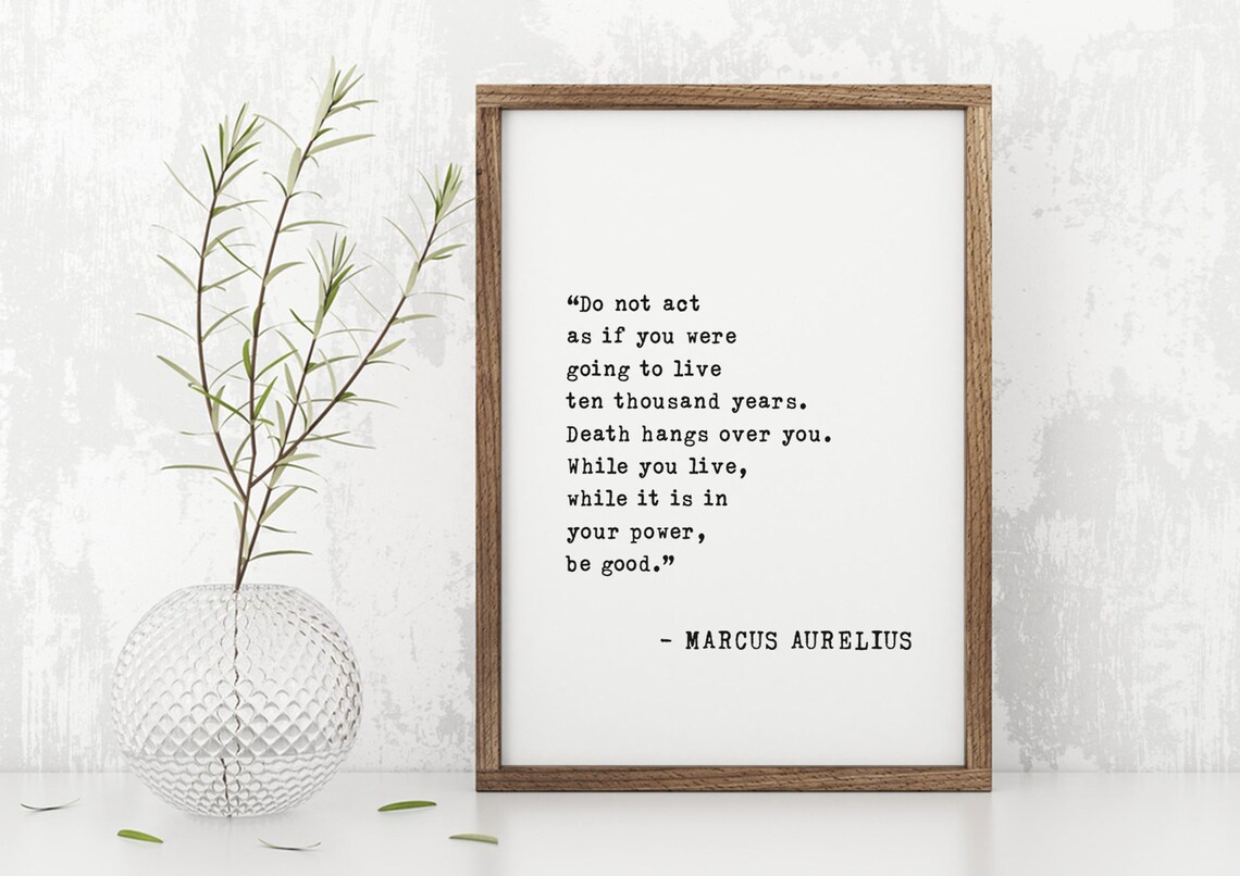 Marcus Aurelius Do Not Act As If You Were Going To Live Poster - Image 5