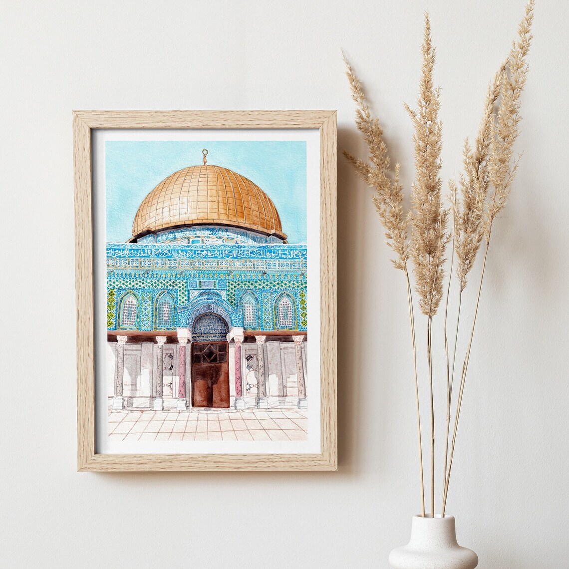 Al Aqsa Mosque, Jerusalem Islamic Wall Art Print - Image 3