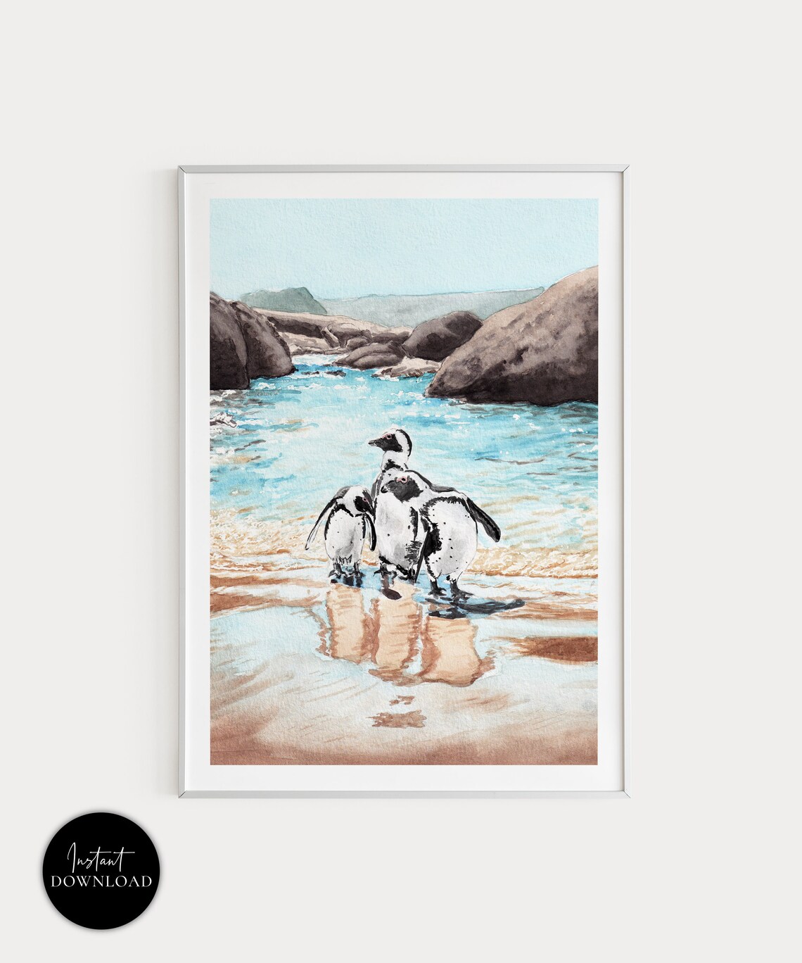 Boulders Beach Travel Poster, Cape Town Penguins - Image 3