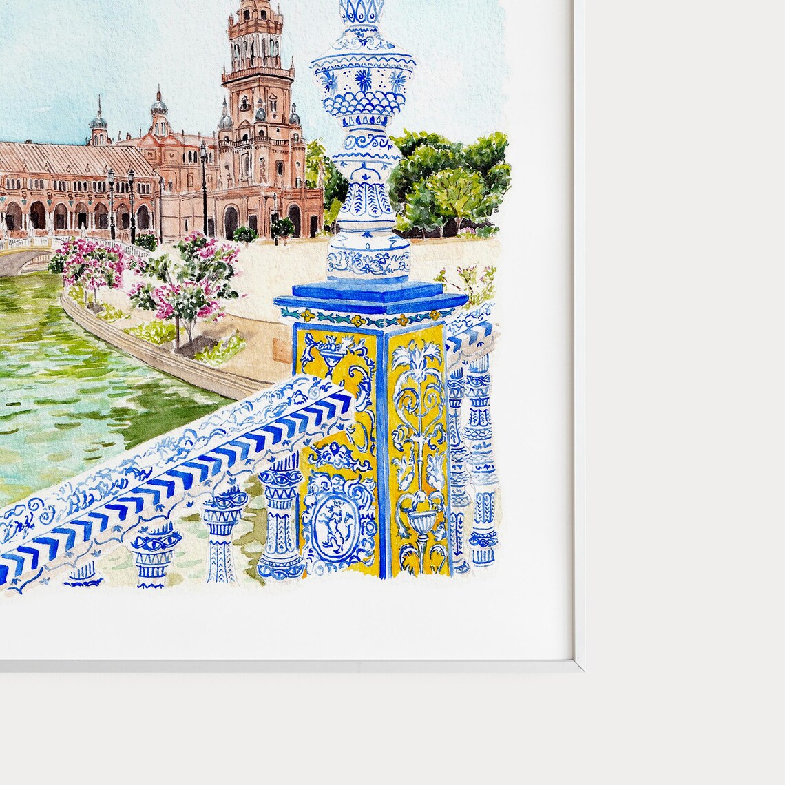 Seville Travel Poster, Plaza De España, Spain - Image 2