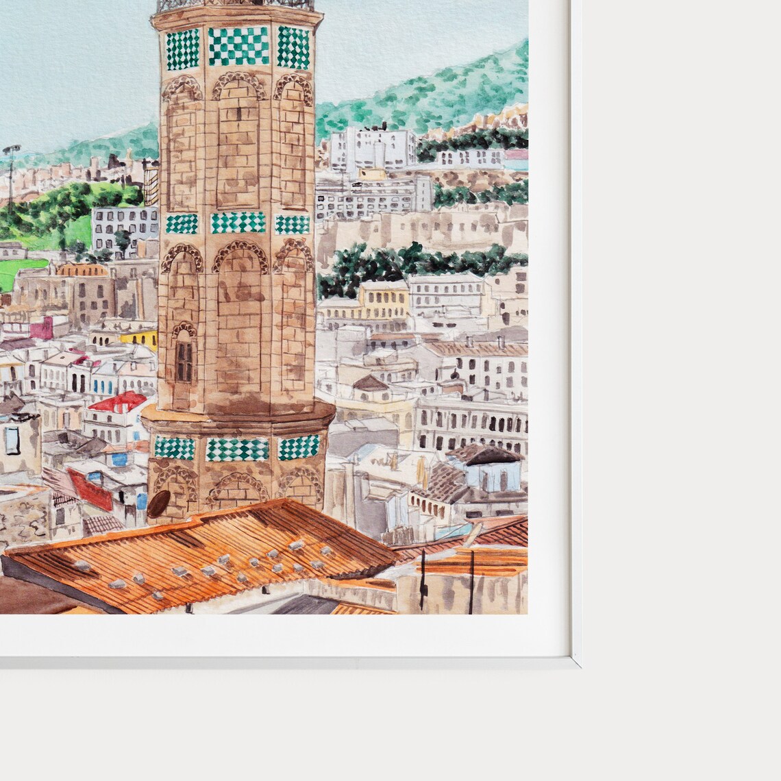 Oran Algeria Travel Poster, Sidi El Houari Cityscape - Image 3
