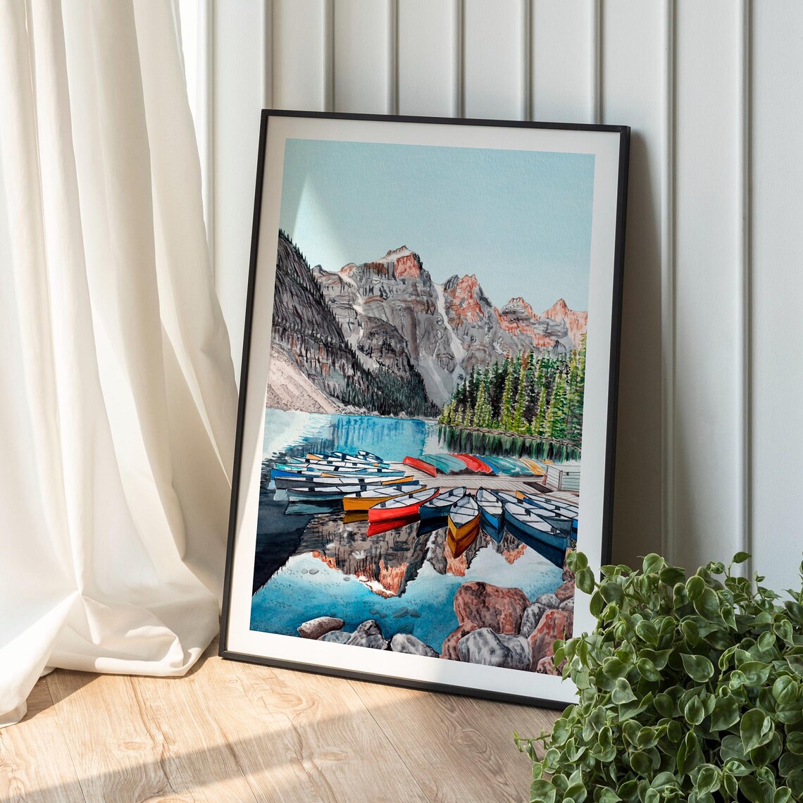 Banff National Park Watercolor Art Print, Canada - Image 2