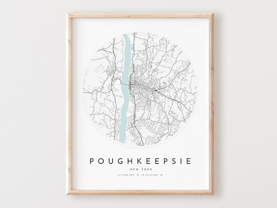 Poughkeepsie NY Minimalist Map Art Print