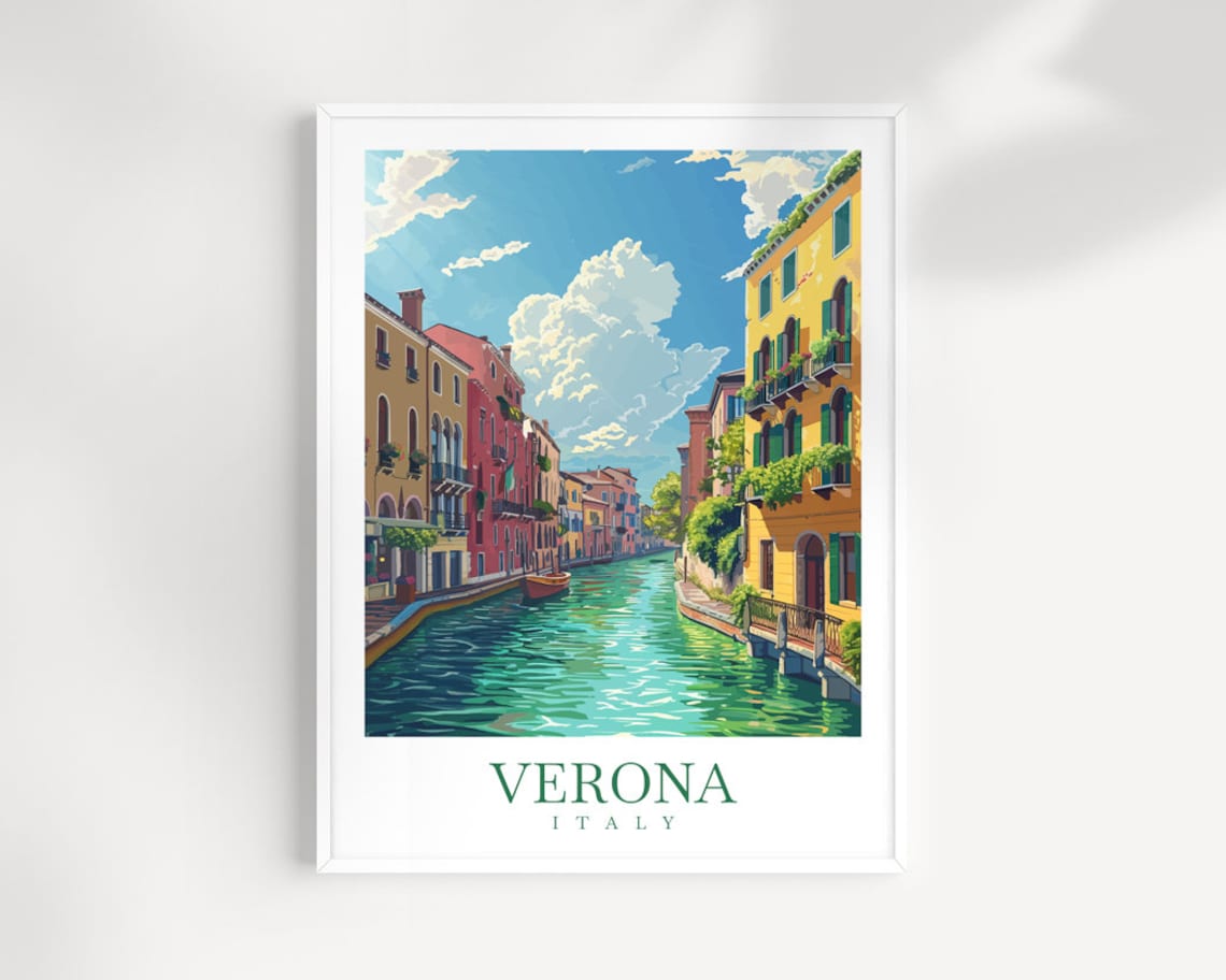 Verona Travel Print Wall Art Italy Wall Hanging Home Decoration Verona Gift Art Lovers Wall Art Print Verona Italy Wall Art Poster