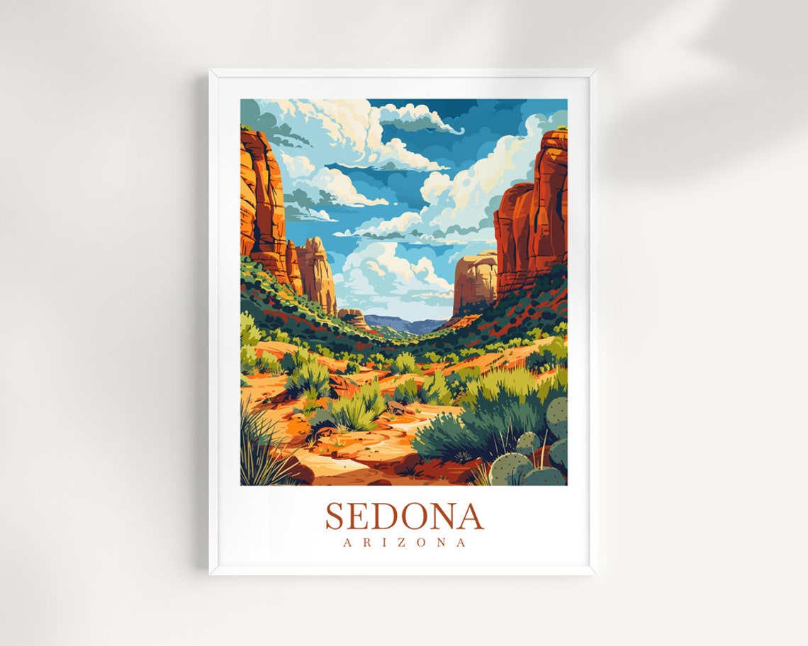 Sedona Travel Print Arizona Home Dcor Arizona Art Print Sedona Wall Print For Sedona Gift Wall Hanging Arizona Sedona Desert Artwork Dcor