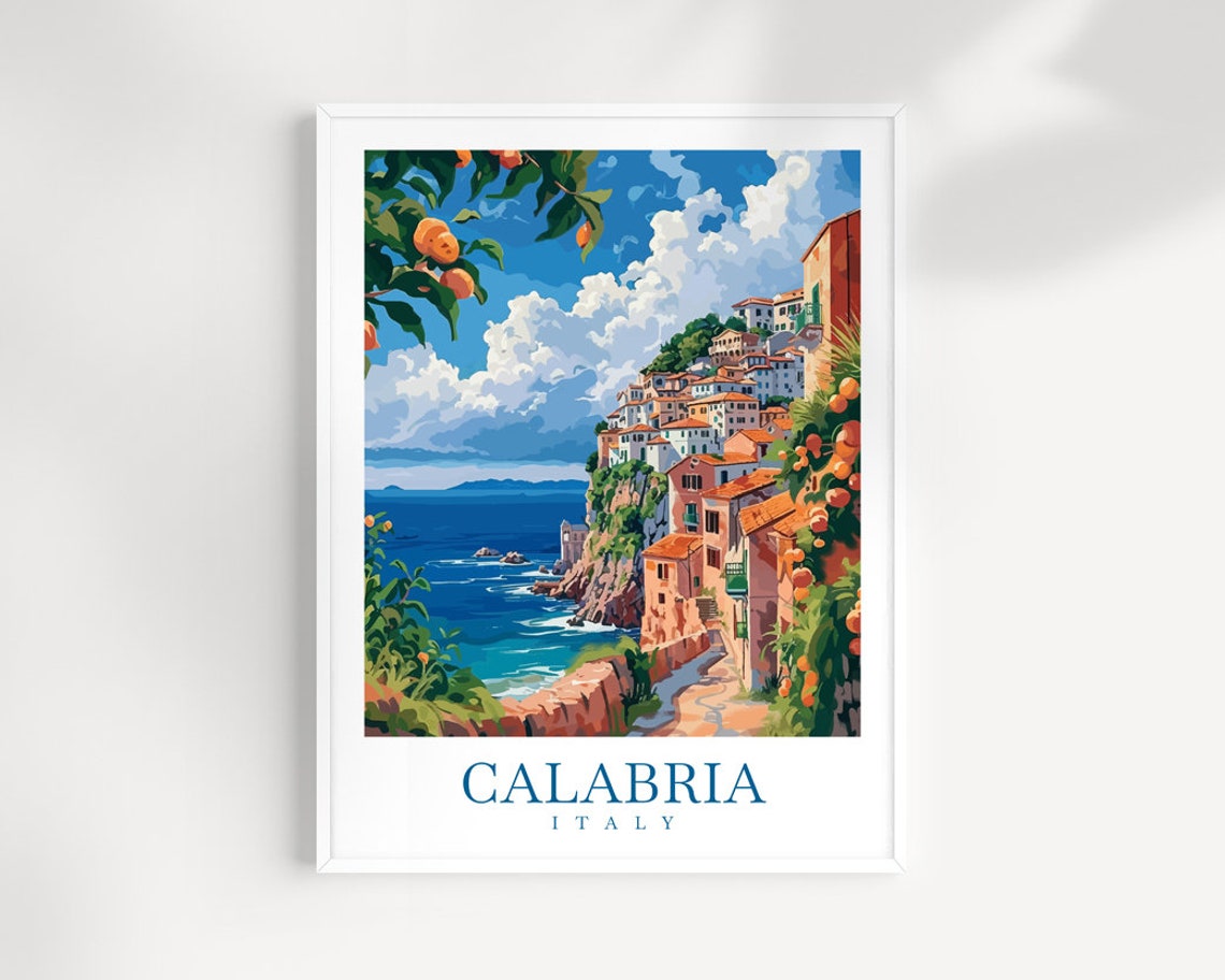 Calabria Travel Print Wall Art Calabria Italy Wall Hanging Home Decor Calabria Gift Art Lovers Wall Art Print Calabria Italy Art Gift