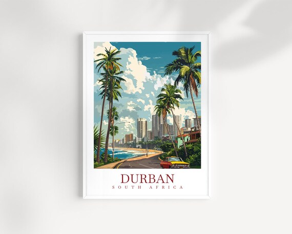 Durban Travel Print Durban Poster Wall Art South Africa Wall Hanging Home Dcor Durban Gift Art Lovers Durban Art Print Durban Art