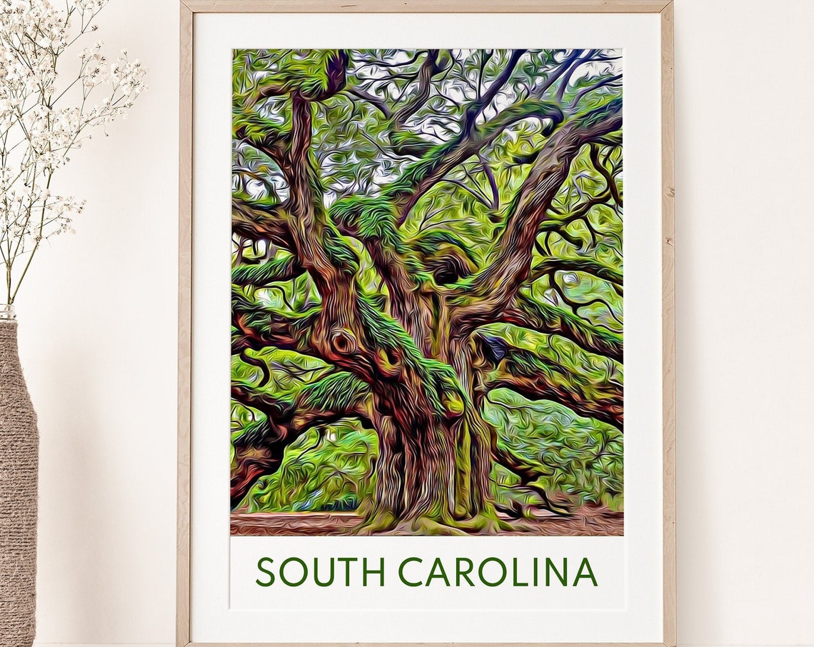 South Carolina Print South Carolina Art South Carolina Art Print South Carolina Wall Art South Carolina Decor South Carolina Travel