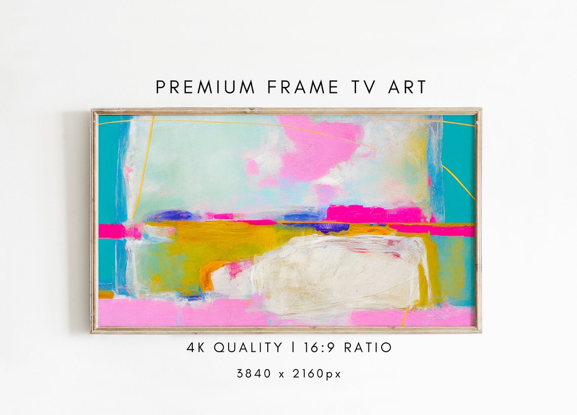 Pastel Color Block Abstract 4K 16:9 Frame TV Digital Art Print