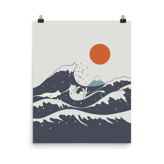 Cat Landscape Art Print