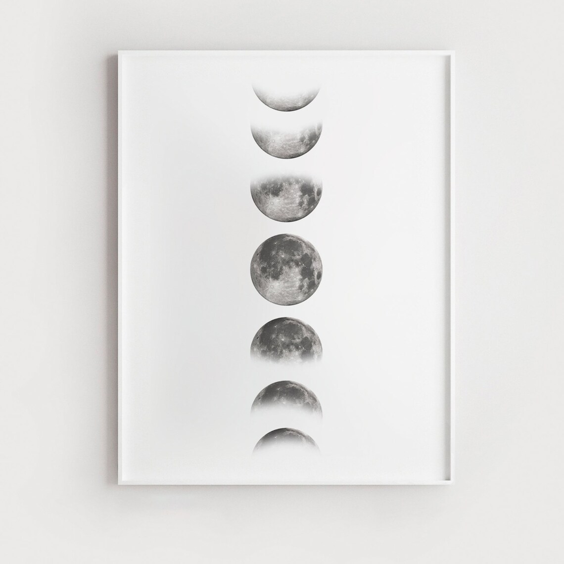 Moon Phases Celestial Art Print, Lunar Study - Image 3