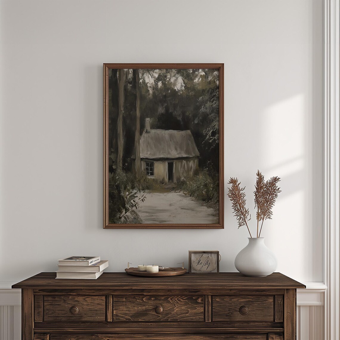 Vintage Cabin In The Woods, Moody Forest Path - Image 7