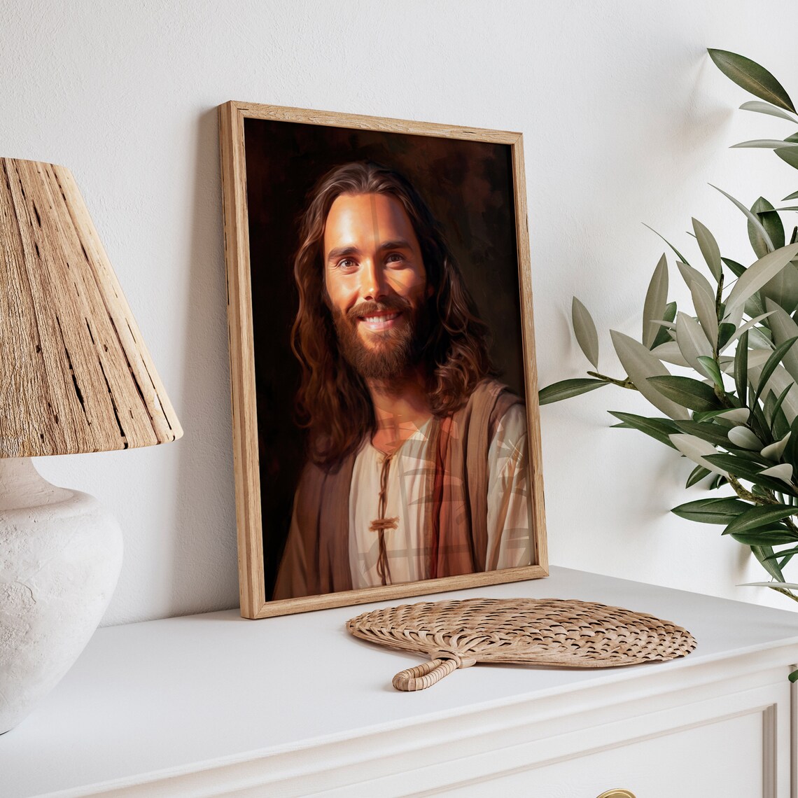 Jesus Farmhouse Christian Wall Art, Bible Verse - Image 2