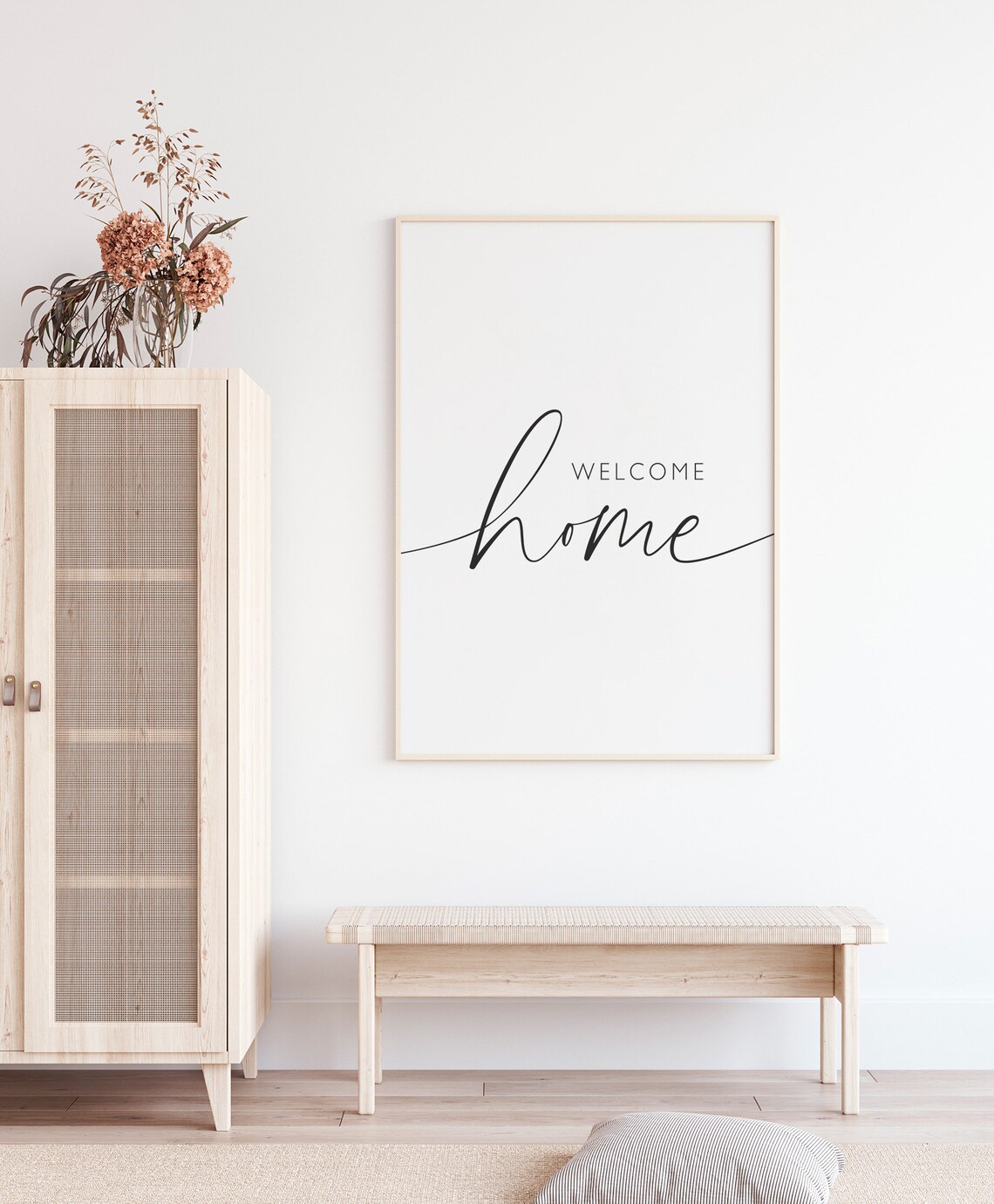 Welcome Home Minimal Art Typography Wall Art Print - Image 2