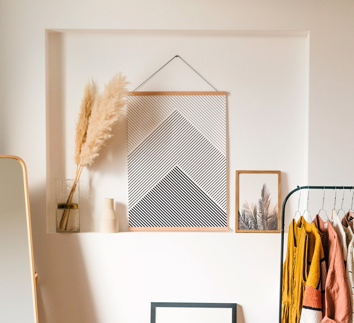Geometric Shapes Print, Minimalist Mid-Century Art - Image 2