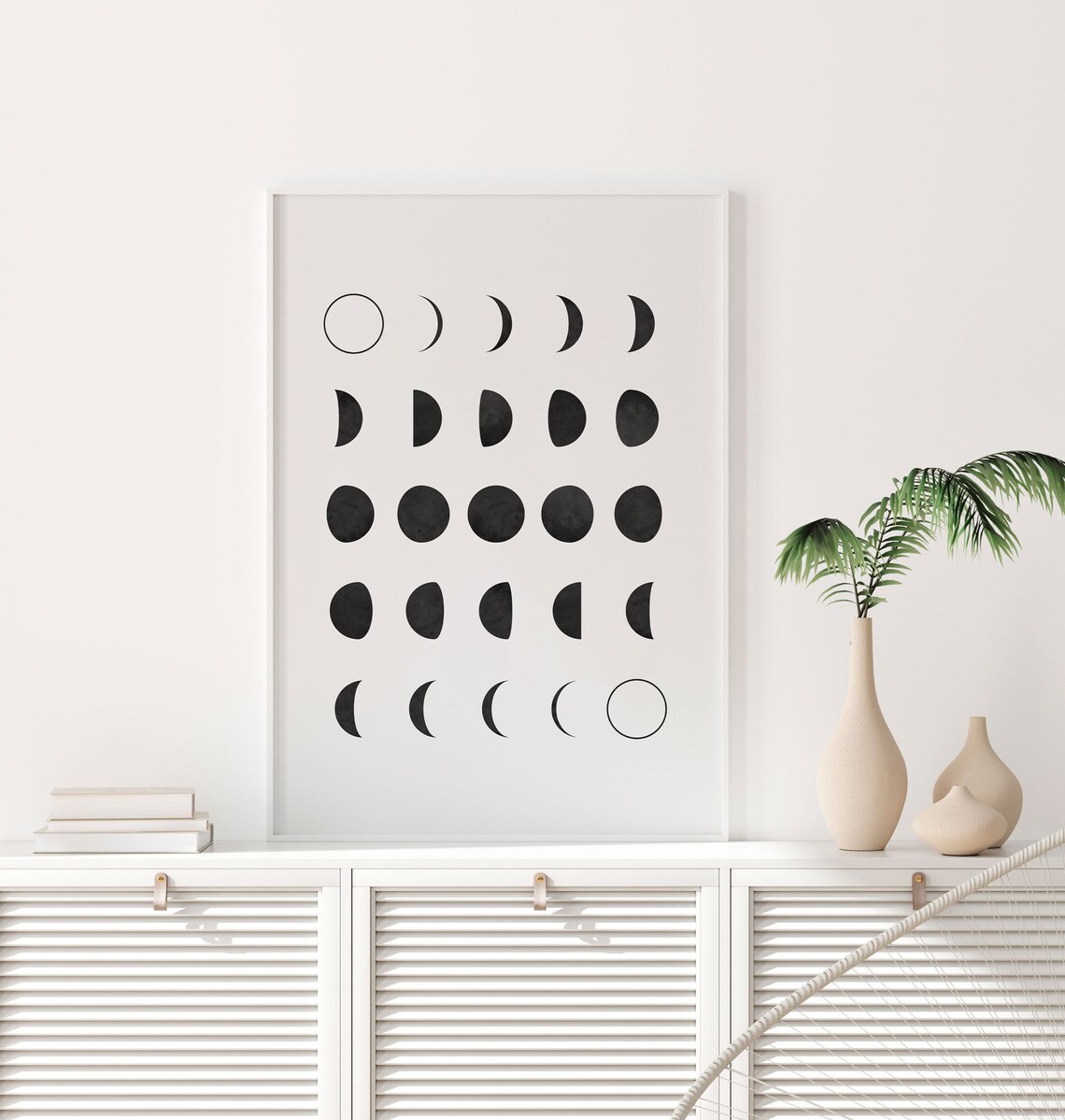 Moon Phases Print, Scandinavian Boho Wall Art - Image 4