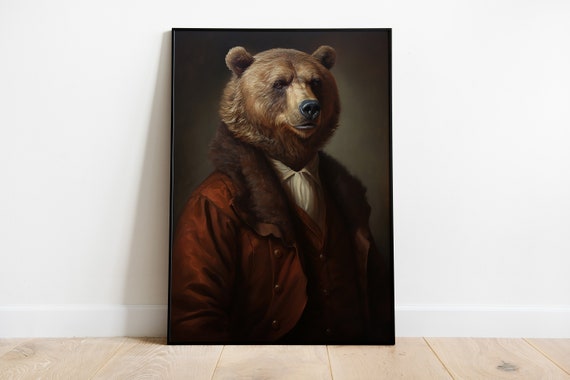 Renaissance Bear Portrait Art Print