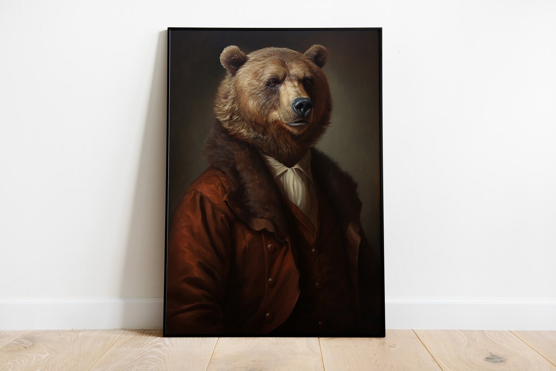 Renaissance Bear Portrait Art Print
