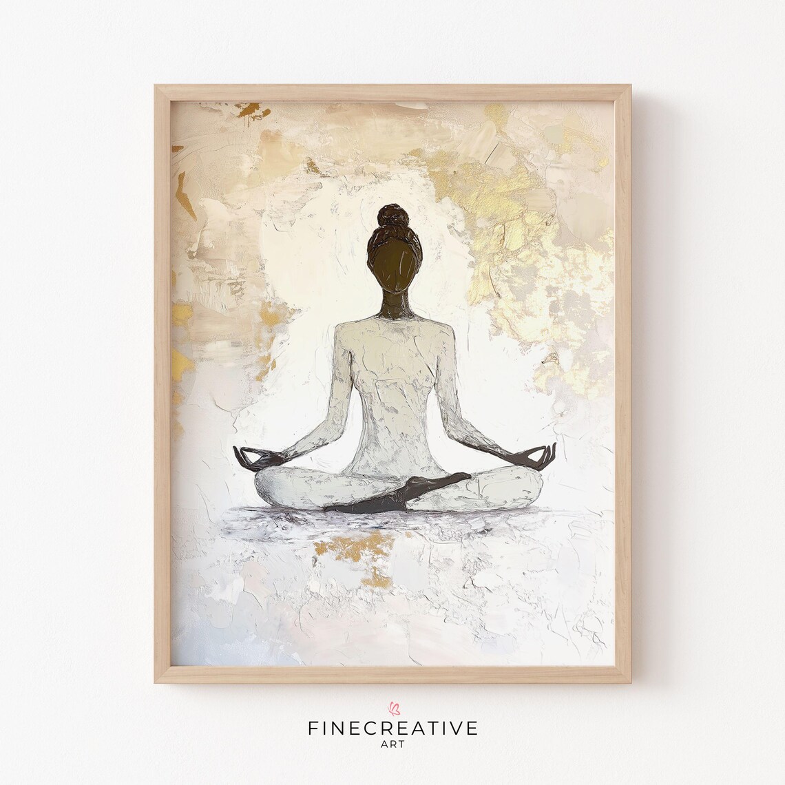 Yoga Pose Meditation Wall Art, Zen Decor Print