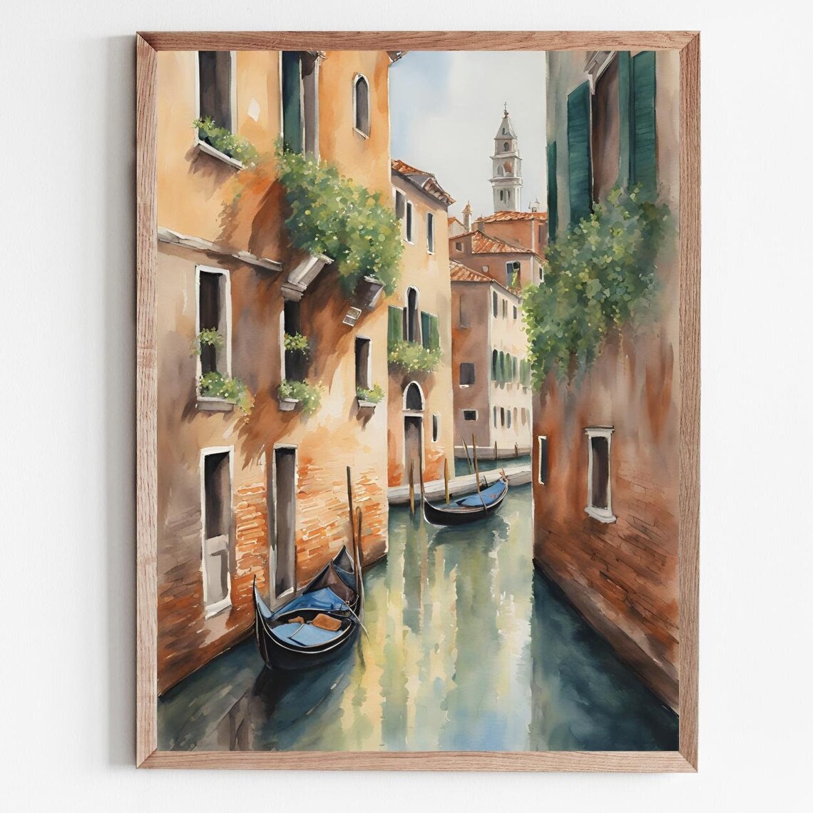 Venice Watercolor Italian Cityscape Travel Poster