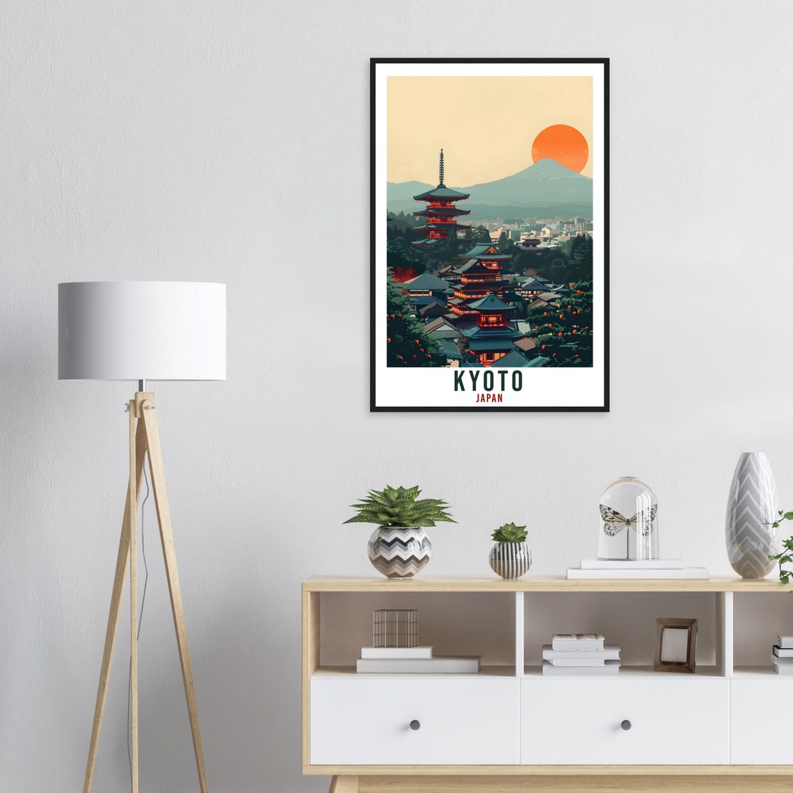 Kyoto Travel Print Japan Home Decoration Kyoto Wall Art Gift Wall Hanging Art Lover Japanese Artwork Japan Kyoto City Travel Poster Print - Image 2