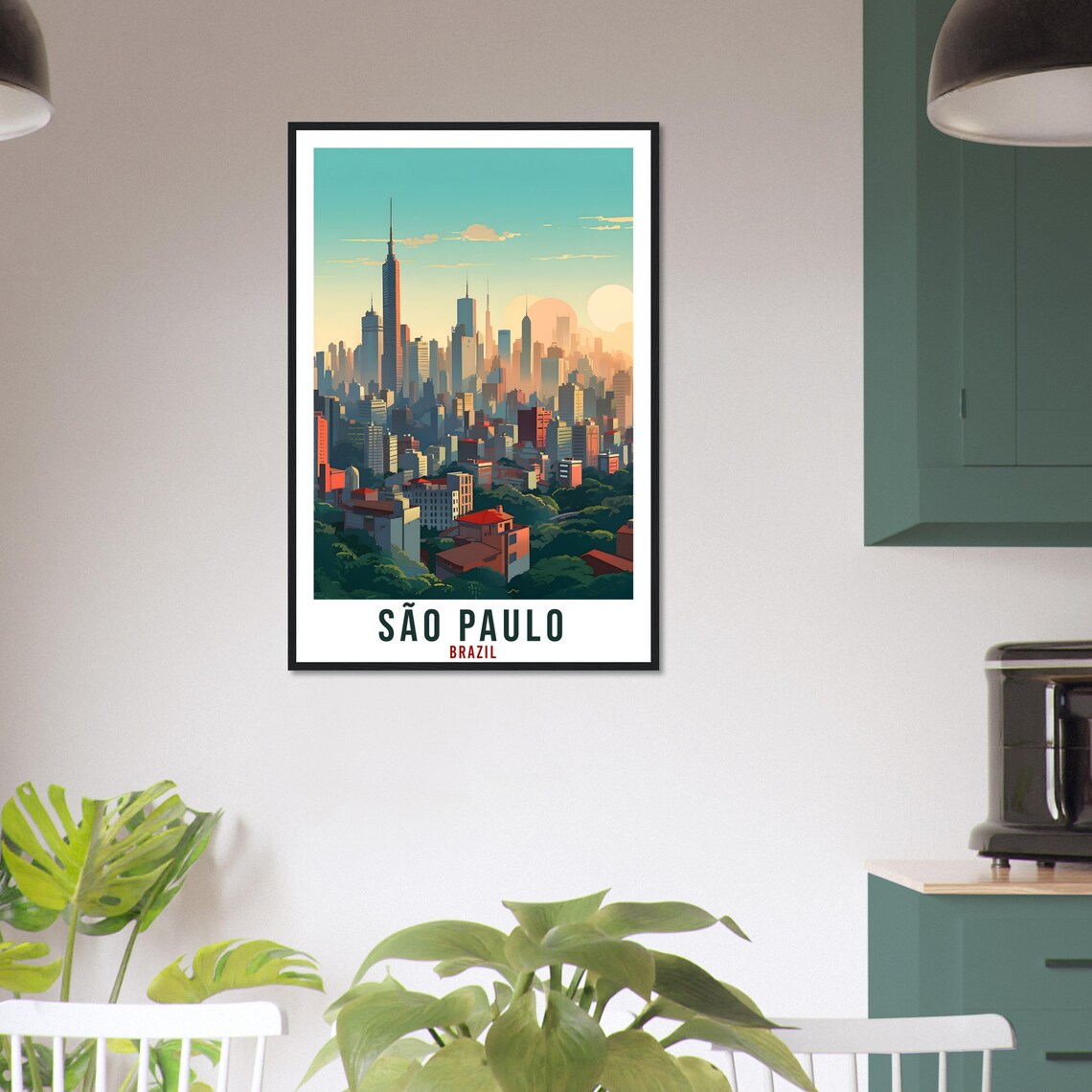 Sao Paulo Brazil Modern City Skyline Dawn Skyscrapers Poster - Image 4