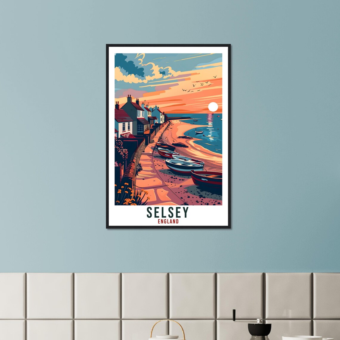 Selsey Travel Poster, England Wall Art Print - Image 3