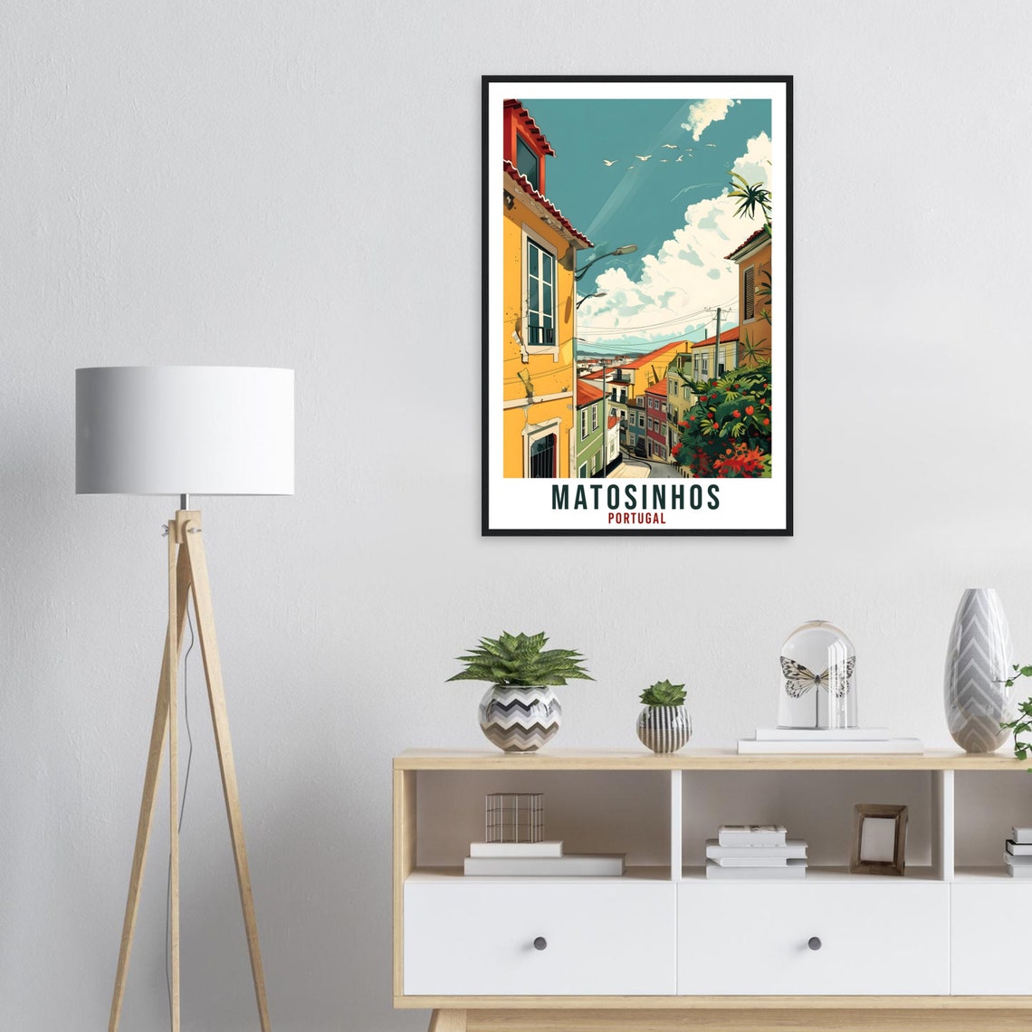 Matosinhos Travel Print Home Decoration Wall Art Wall Hanging Art Lover Portugal Artwork Portugal Matosinhos Travel Poster Holiday Print - Image 3