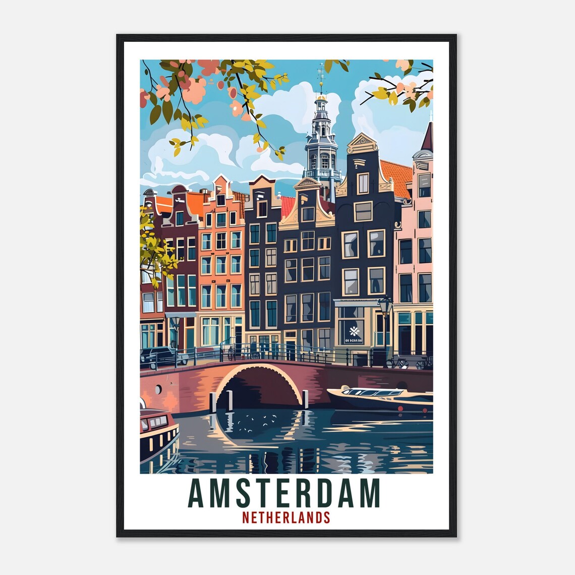 Amsterdam Travel Poster, Holland Place Print - Image 4