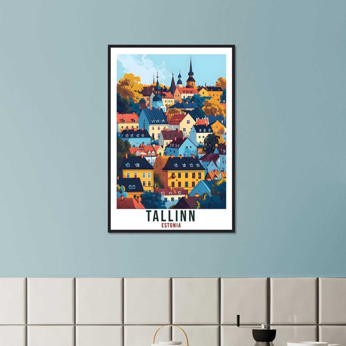 Tallinn Estonia Travel Print Wall Art Tallinn Wall Hanging Home Dcor Tallinn Gift Art Lovers Estonia Artwork Gift Print Tallinn City Poster - Image 4
