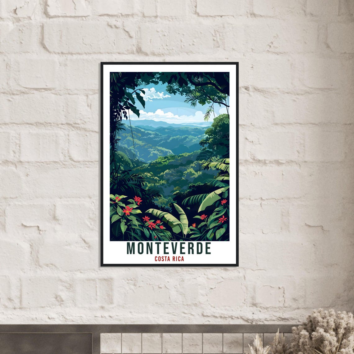 Monteverde Costa Rica Travel Print Wall Art Wall Hanging Home Dcor Monteverde Gift Wall Art Travel Artwork Costa Rica City Travel Poster - Image 2