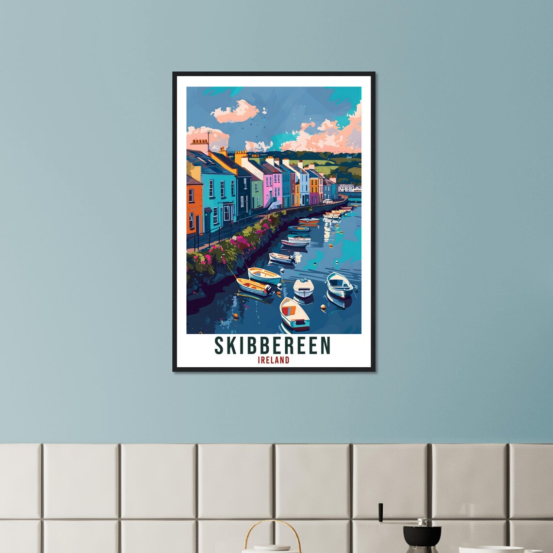 Skibbereen Travel Print Ireland Wall Art Wall Hanging Home Living Dcor Skibbereen Gift Art Lovers Irish Artwork Gift Ireland Travel Poster - Image 3
