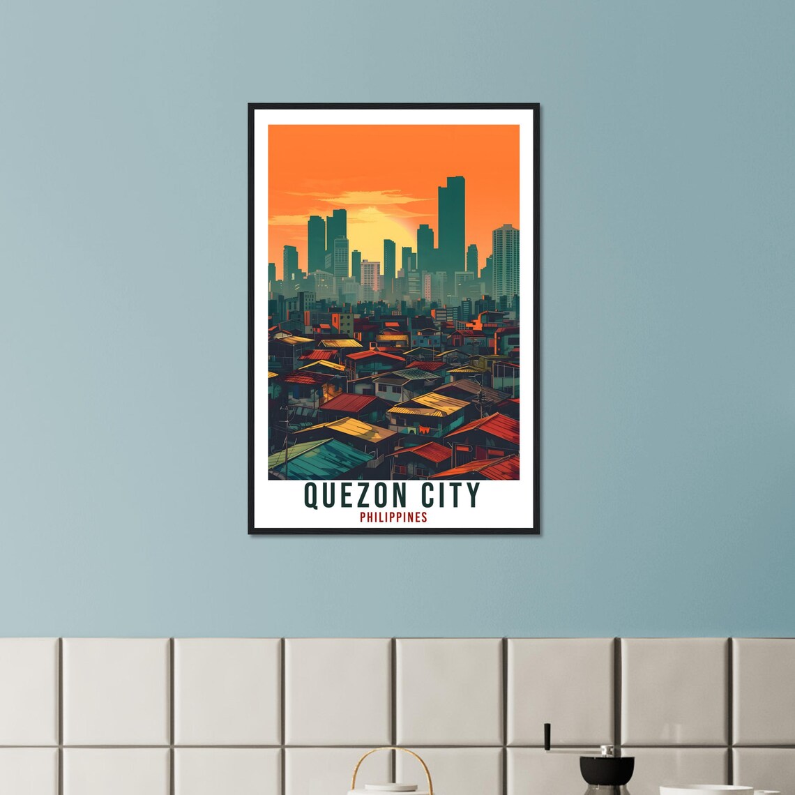 Quezon City Philippines Travel Poster, Asia Wall Art - Image 2