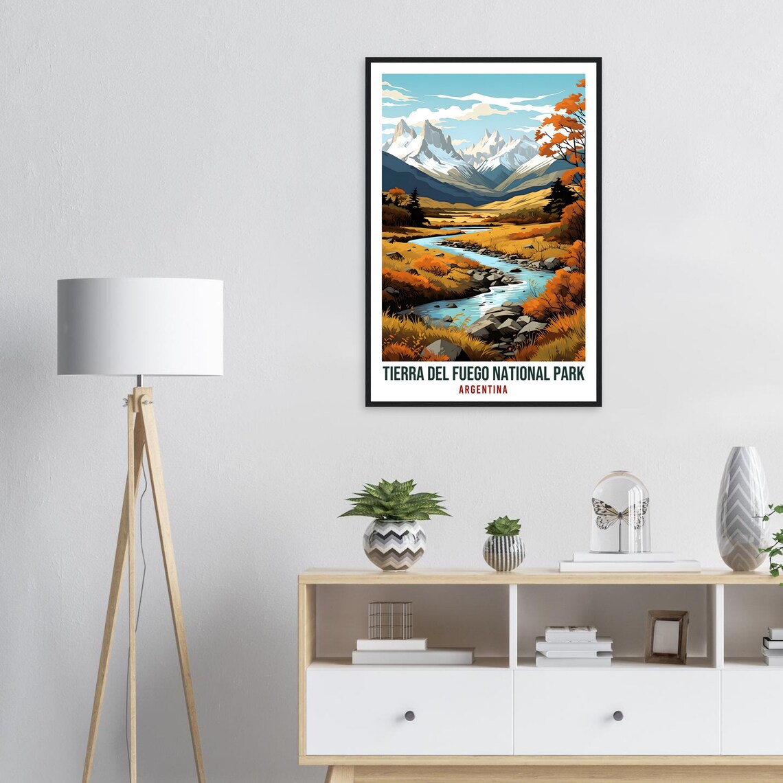 Tierra del Fuego National Park Patagonia Mountains Travel Poster - Image 3