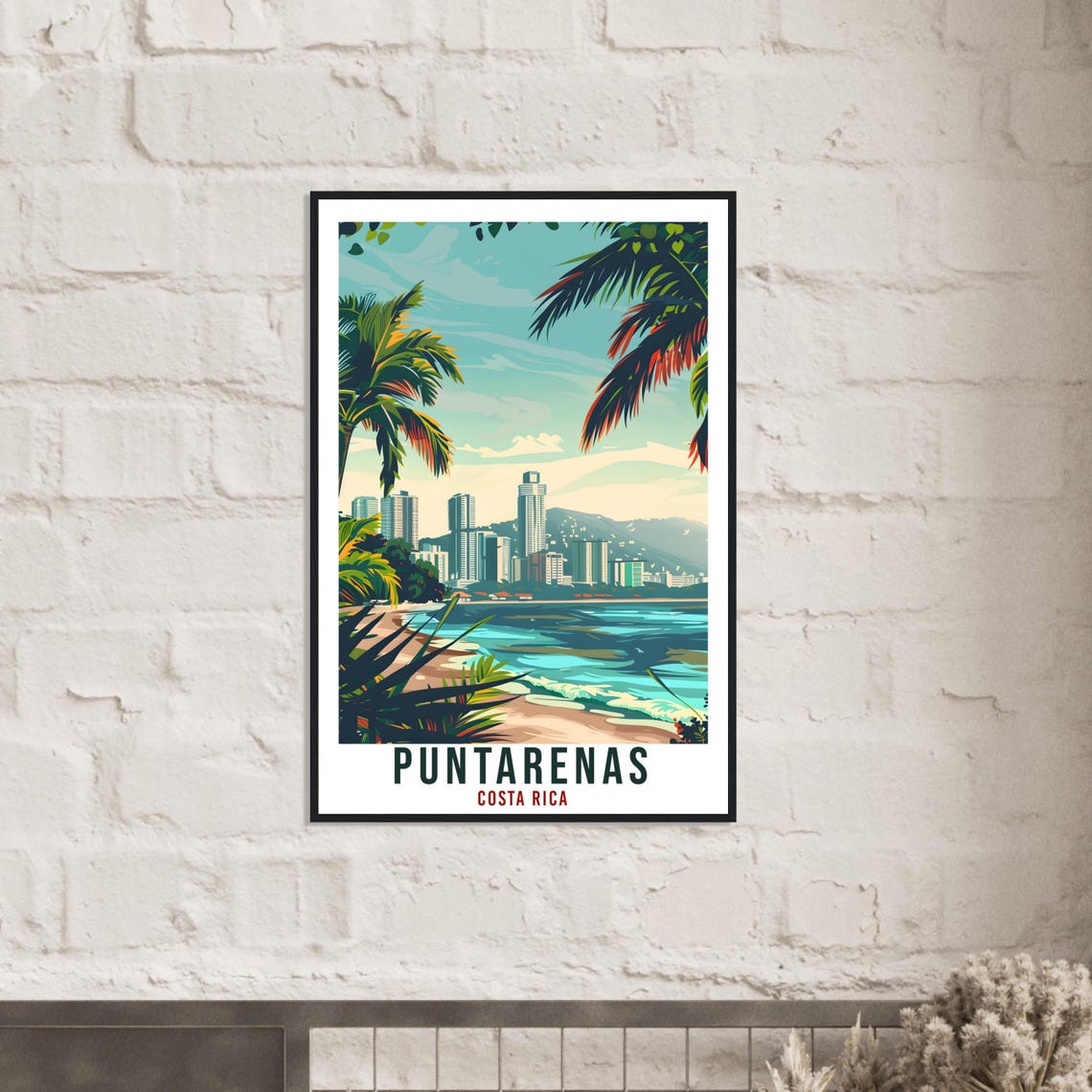 Puntarenas Costa Rica Travel Print Wall Art Wall Hanging Home Dcor Puntarenas Beach Gift Artwork Travel Art Costa Rica City Travel Poster - Image 2