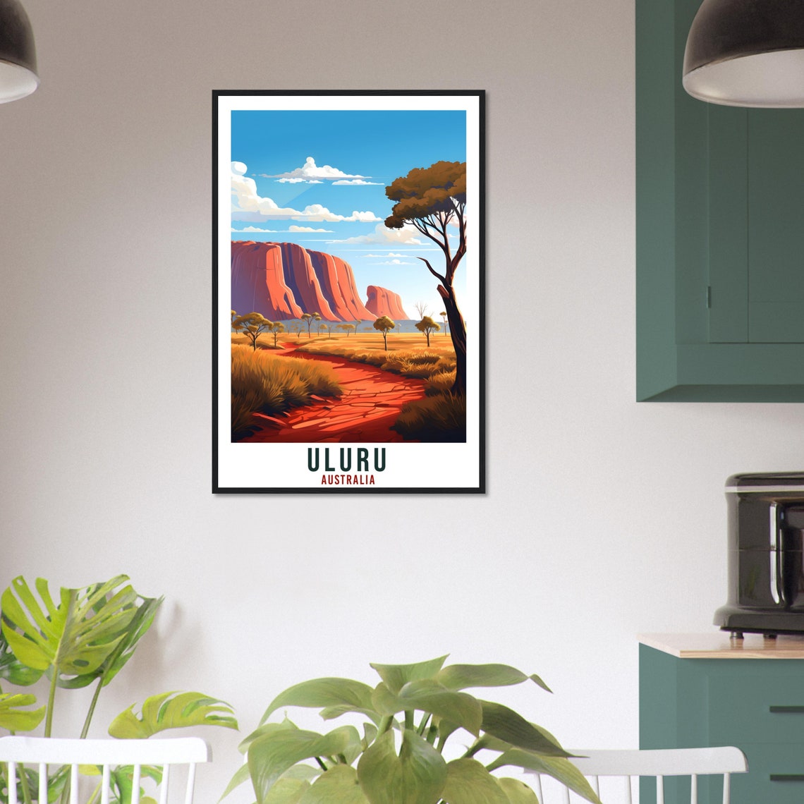 Uluru Australia Red Rock Outback Spinifex Desert Sand Path Poster - Image 3