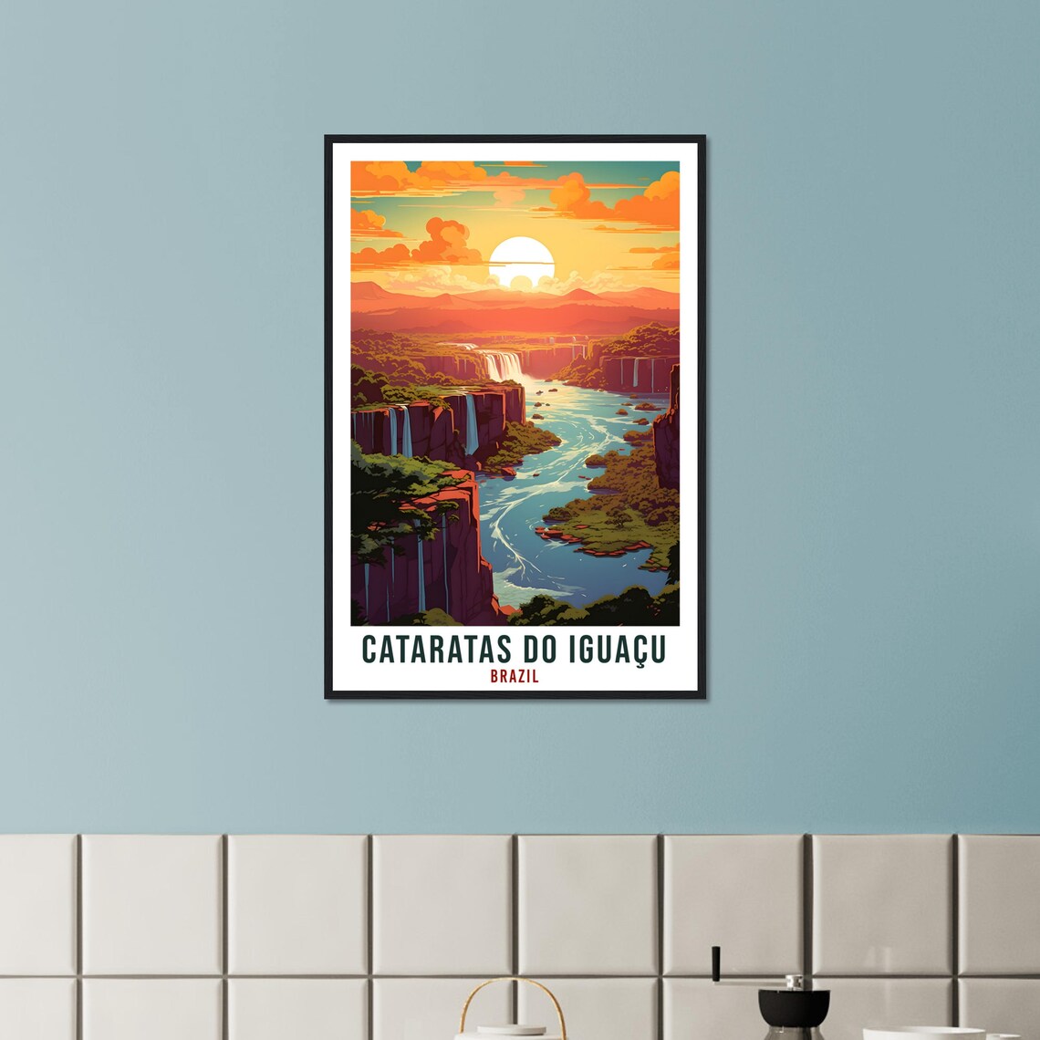 Cataratas Do Iguau Travel Poster, Brazil Landscape - Image 3