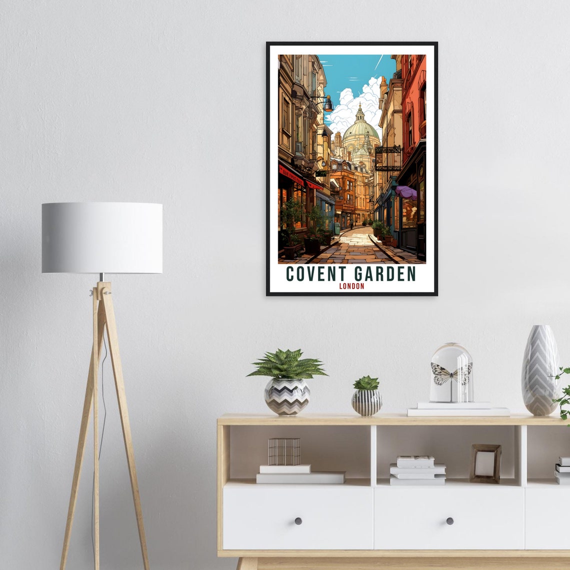 Covent Garden Travel Print London Wall Art Home Decor Wall Hanging Travel Art Gift Covent Garden Travel Poster London City Artwork Art Lover - Image 3