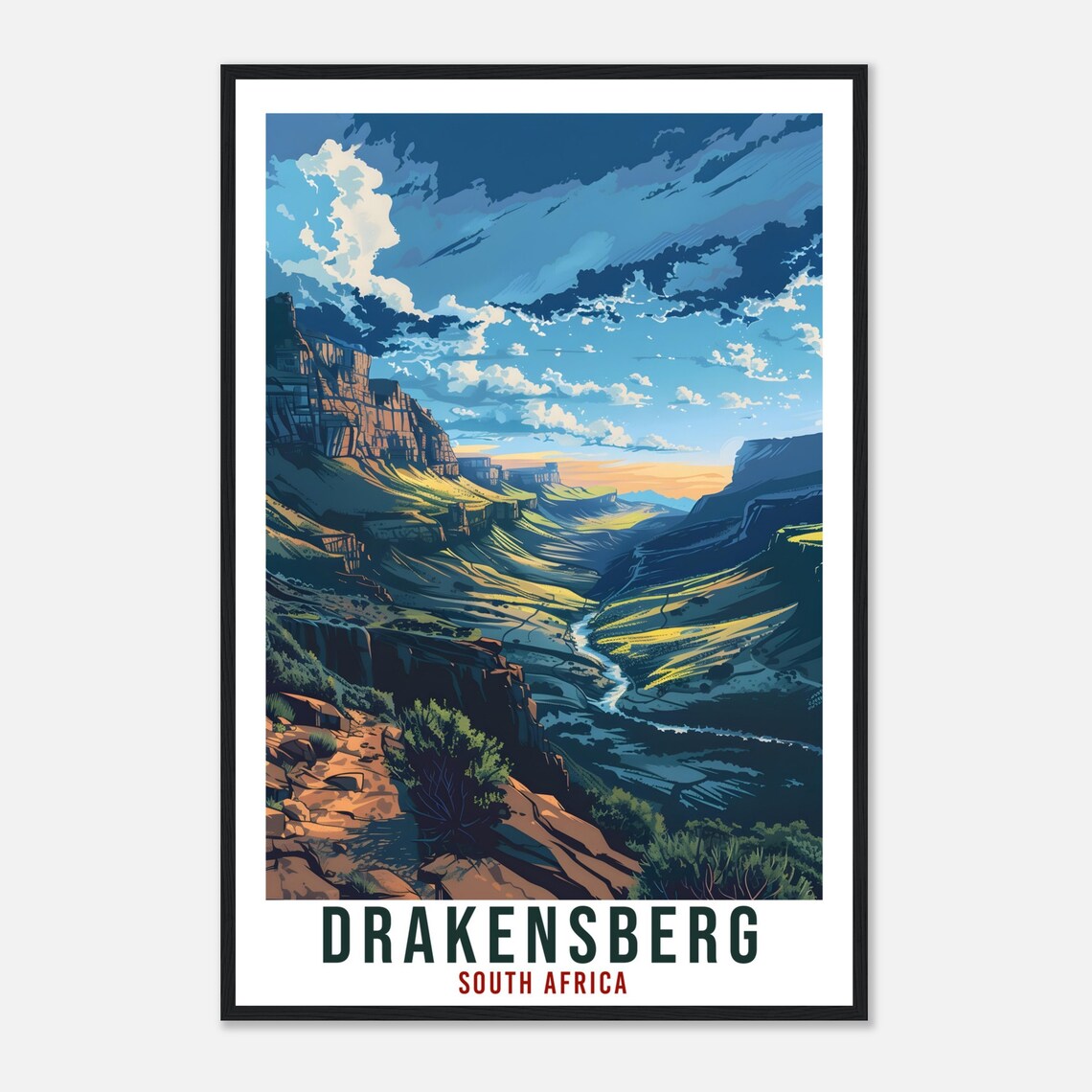 Drakensberg South Africa Travel Poster - Image 4