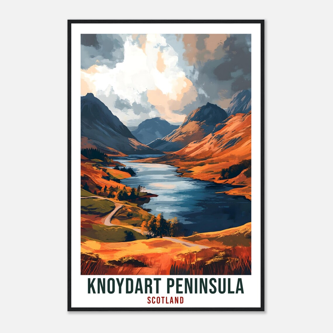 Knoydart Peninsula Scotland Loch Sunset Mountains Travel Poster - Image 4