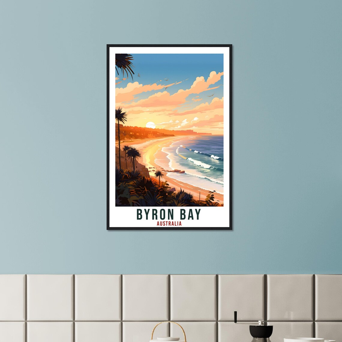 Byron Bay Travel Poster, Australian Wall Art Print - Image 3
