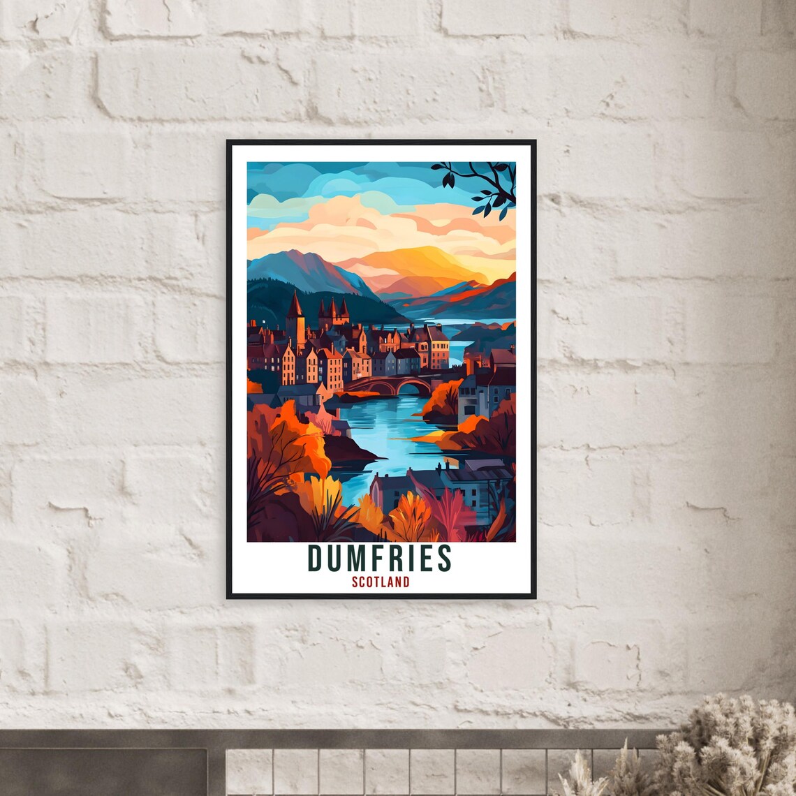 Dumfries Travel Poster, Scotland Home Decor - Image 2