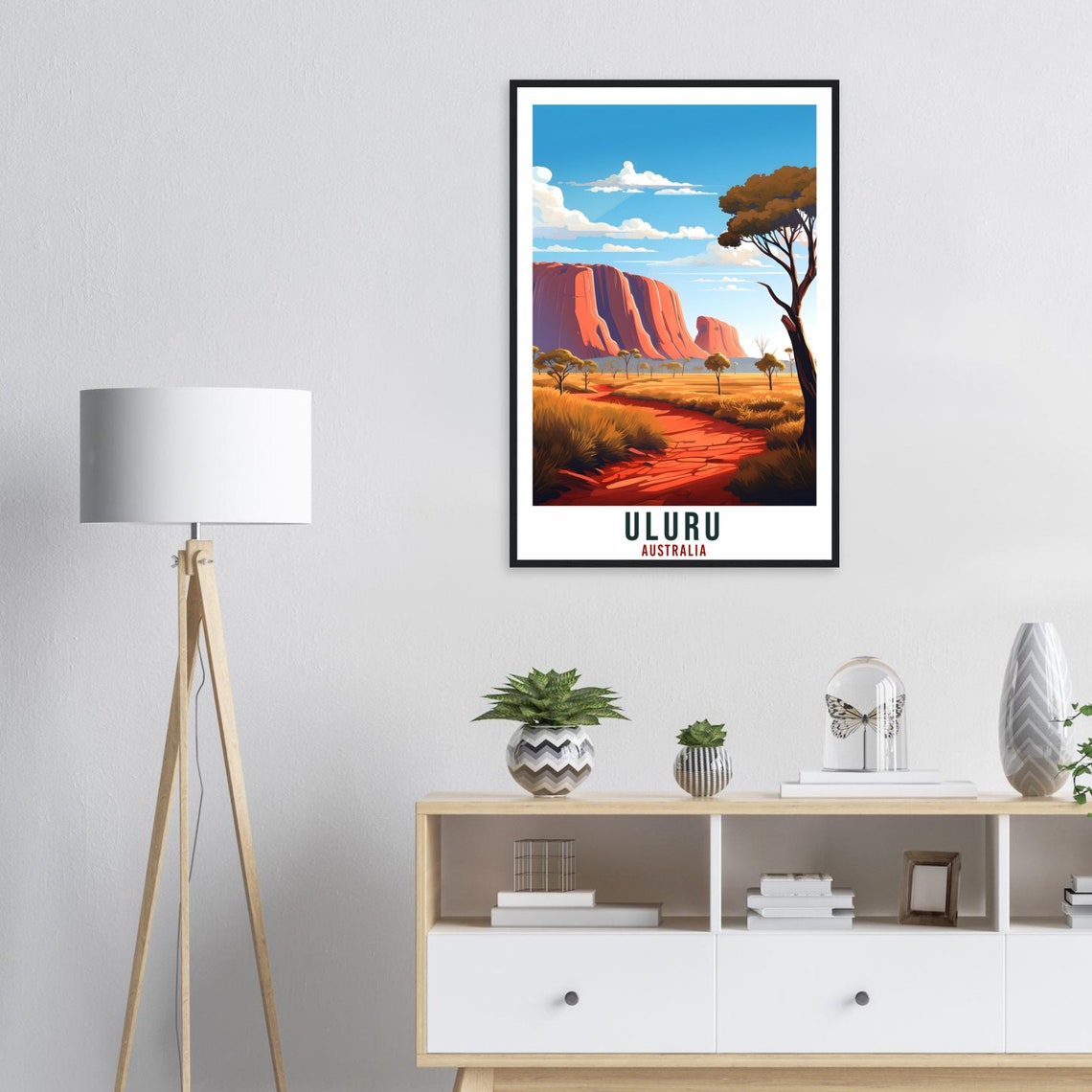 Uluru Australia Red Rock Outback Spinifex Desert Sand Path Poster - Image 2