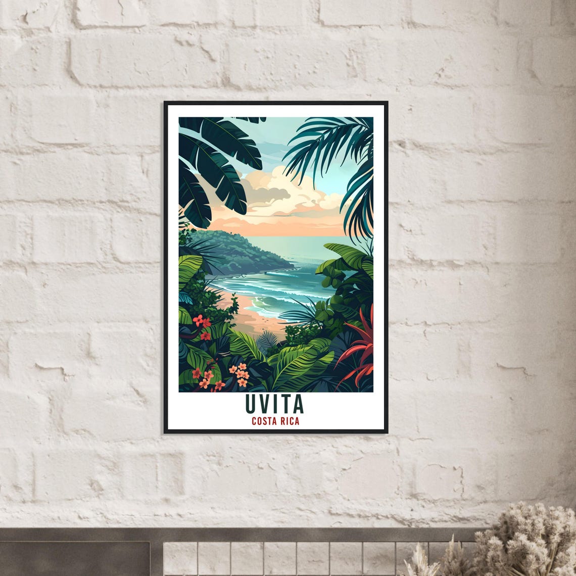 Uvita Costa Rica Travel Print Wall Art Wall Hanging Home Dcor Uvita Wall Art Gift Landmark Artwork Travel Art Costa Rica City Travel Poster - Image 2