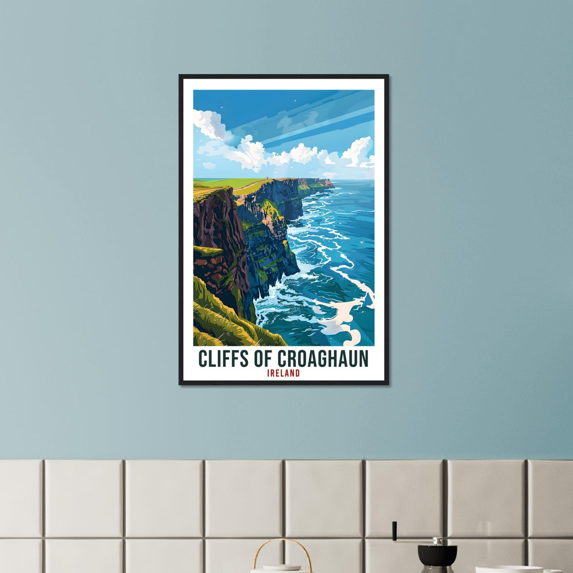 Cliffs of Croaghaun Ireland Dramatic Sea Cliffs Travel Poster - Image 3