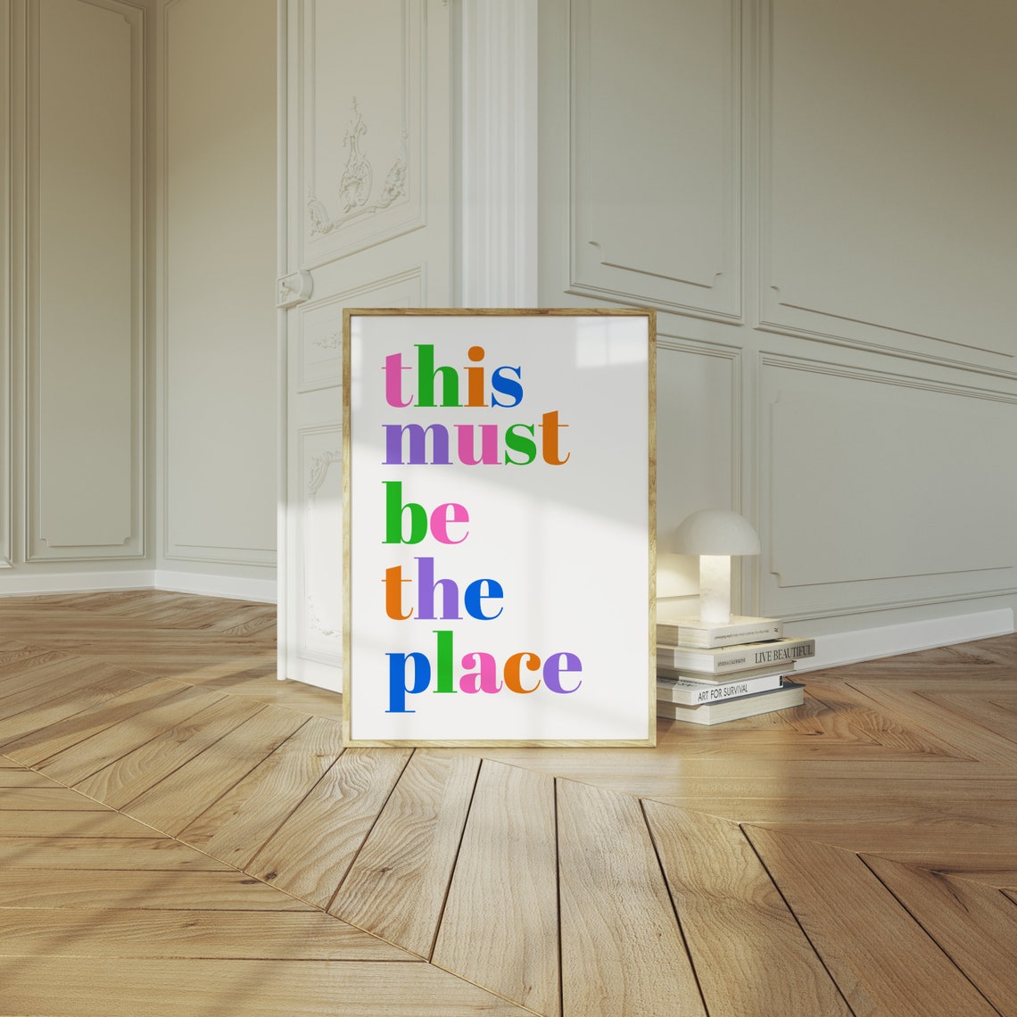 This Must Be the Place Multicolor Typography Happy Home Decor Poster - Image 2