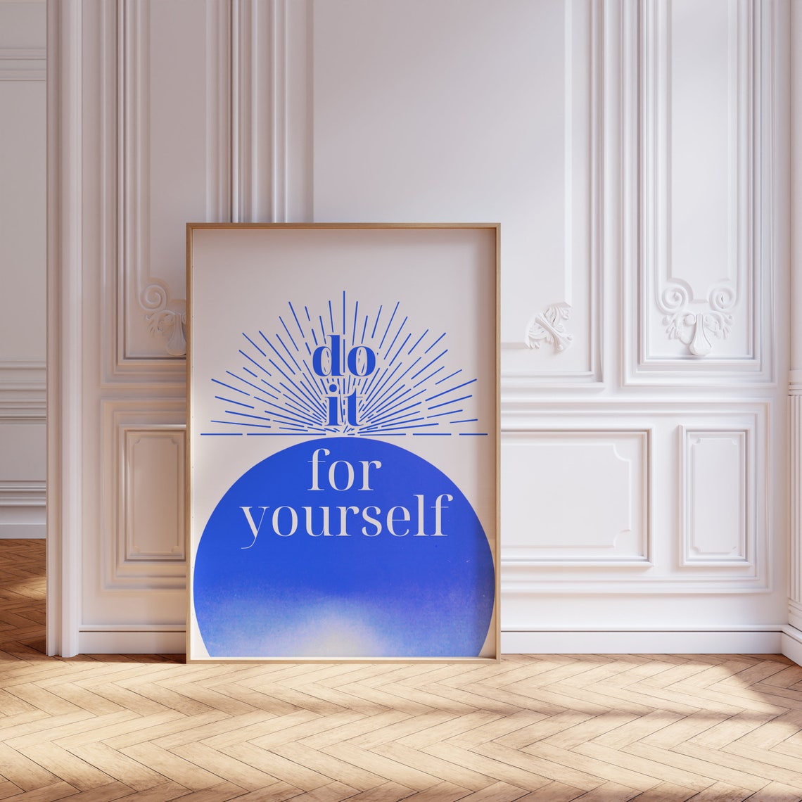 Do It For Yourself Rising Orange Sunrise Motivational Quote Poster - Image 2