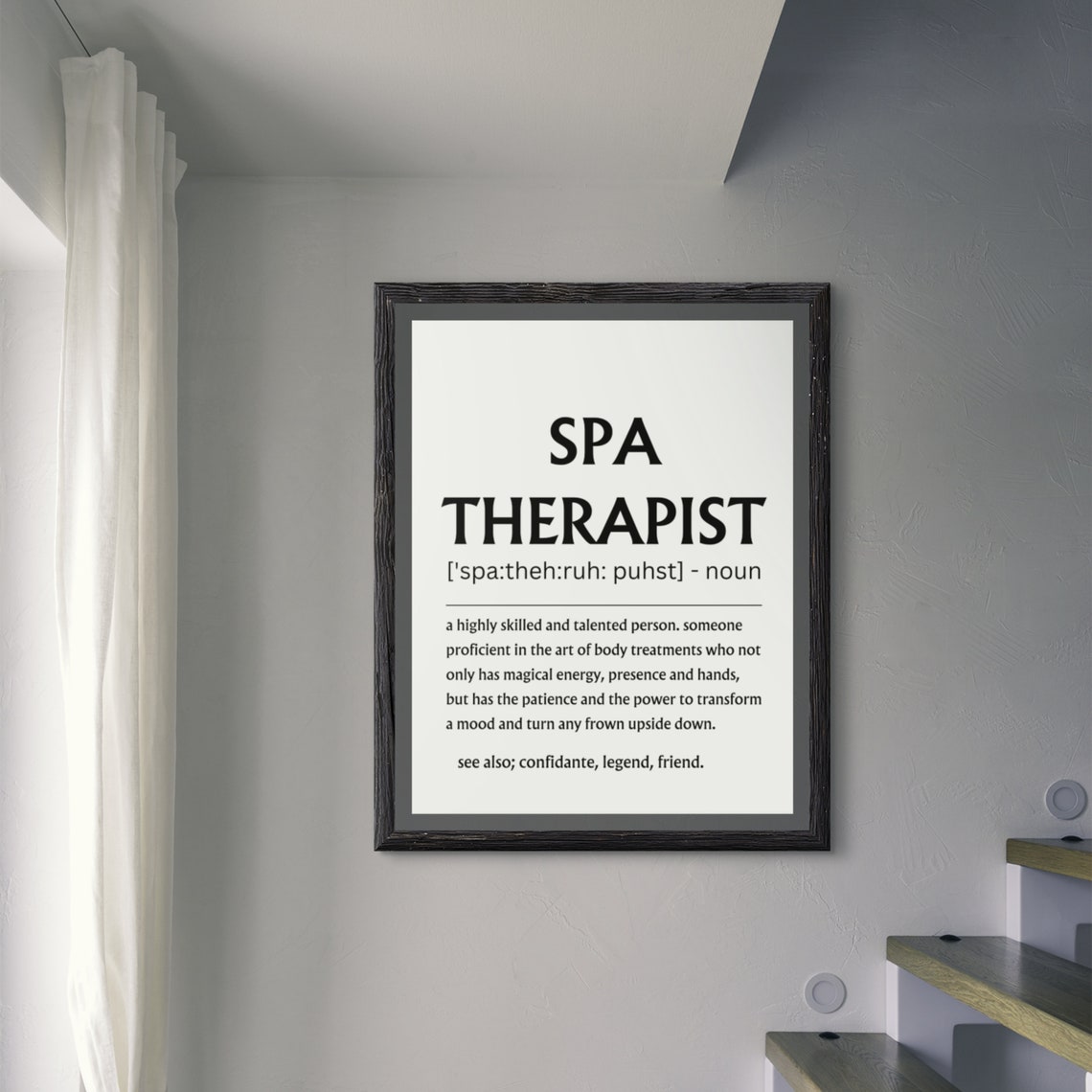 Spa Therapist Definition Body Treatment Appreciation Gift Poster - Image 9